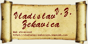 Vladislav Zekavica vizit kartica